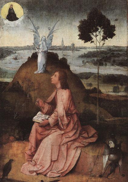 BOSCH, Hieronymus St. John on Patmos